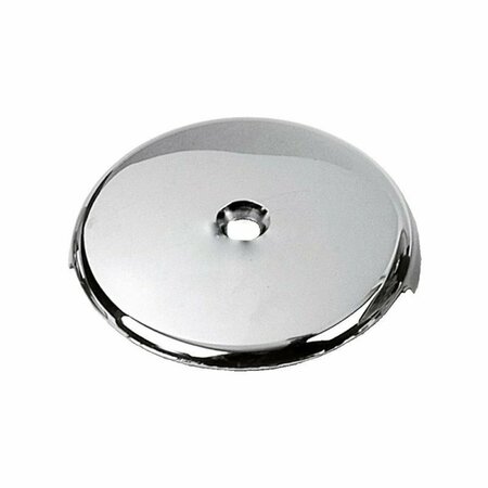 AMERICAN IMAGINATIONS Round Chrome Overflow Plate in Stainless Steel-Brass AI-37832